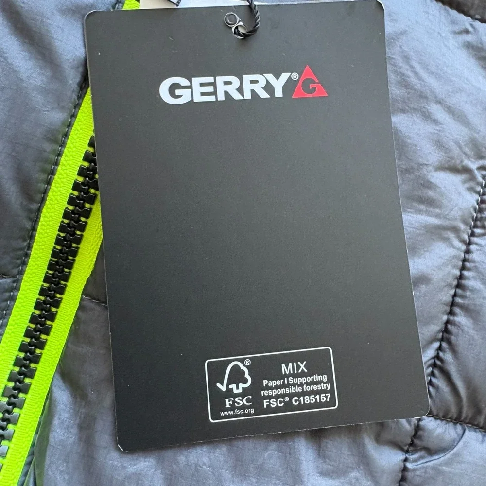 Gerry Kids Iron Gray Winter‎ Warm Full Zip Torque Puffer Insulated Jacket Size L